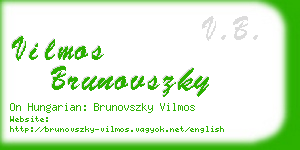 vilmos brunovszky business card